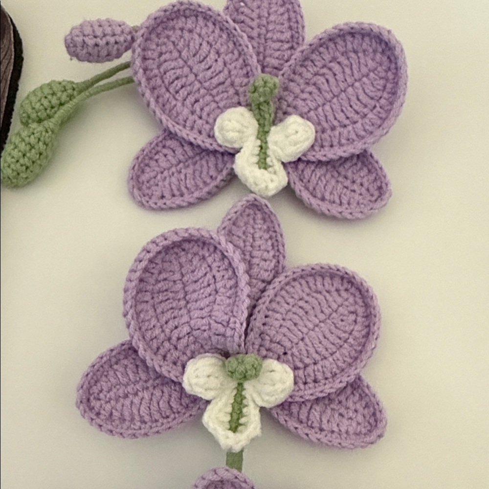 Handcrafted Purple Floral Brooch